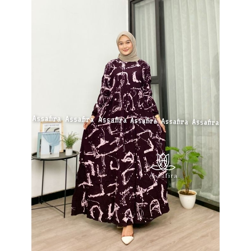 Gamis twill rayon premium  terbaru adem dan tebal dress muslim