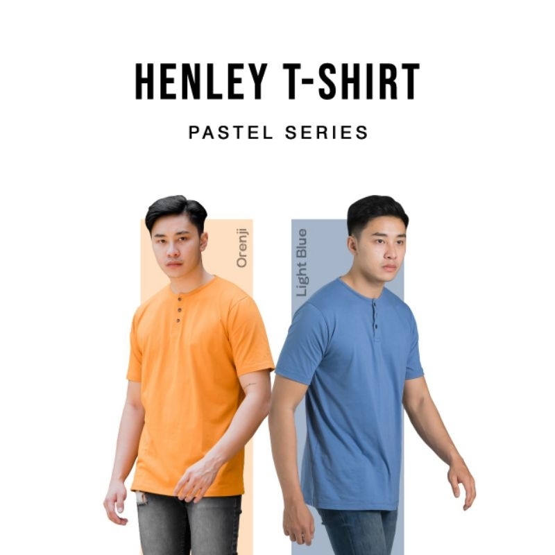 MANLY Kaos Polos Kancing / Kaos Polos Henley / Kaos Polos Hanley / Kaos Polos