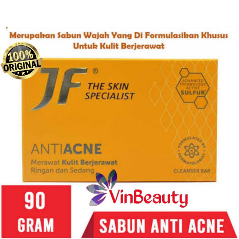 JF SULFUR ANTI ACNE 90 G / CLEANSER BAR SOAP JF SULFUR ANTI ACNE 90 GRAM