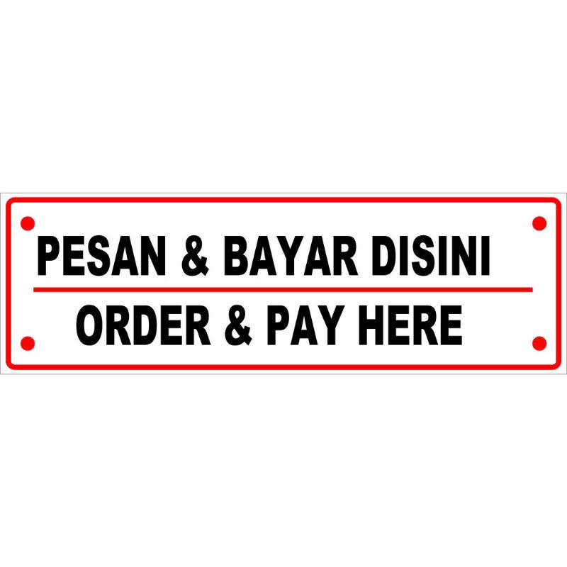 STIKER PESAN DAN BAYAR DISINI