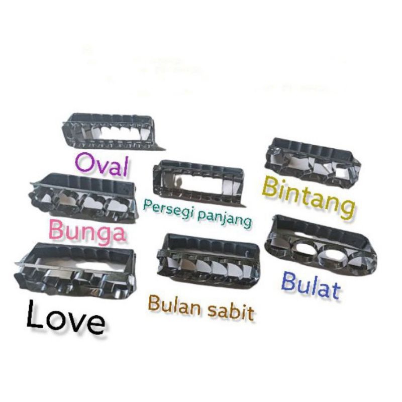 Cetakan kue kering kastangel putri salju nastar love kacang