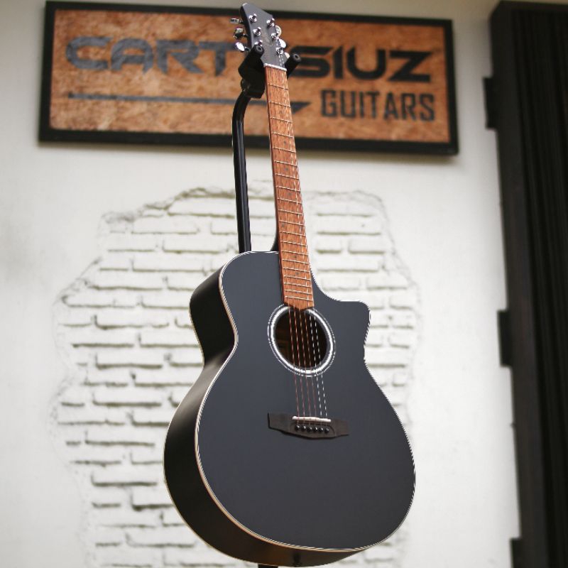 BANYAK BONUS Gitar Akustik Original Termurah Cartesiuz Asli Lokal bisa dipasang Elektrik