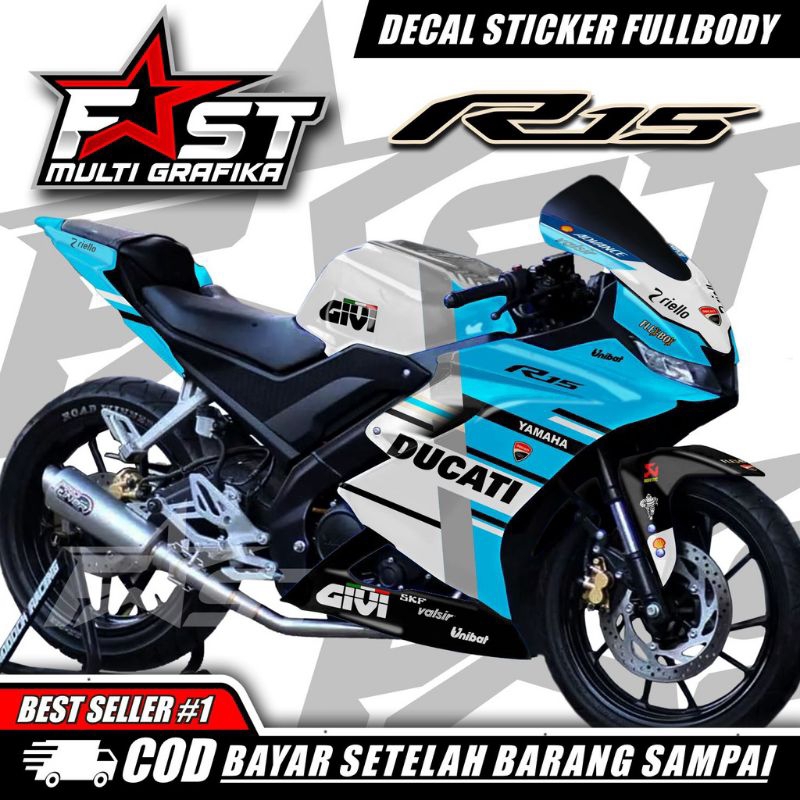 decal sticker R15V3 full body bisa cod motif Ducati Decal Stiker r15 v3 full body