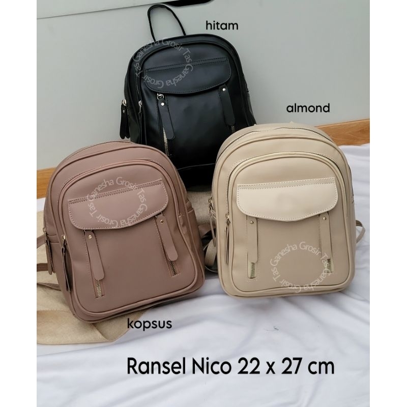 Ganesha Grosir Tas Nico Ransel Wanita Muat Banyak Size Besar