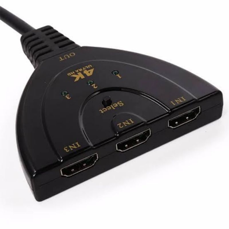 HDMI SWITCH SWITCHER 3IN1 3 INPUT 1 OUTPIT 4K