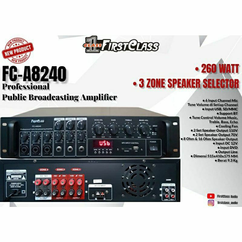 Amplifier First Class FC-A8240 / FirstClass Fca 8240