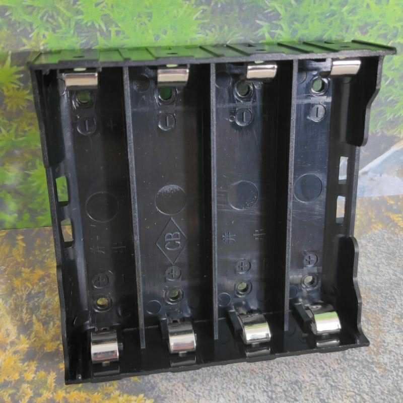 case holder baterai 18650 4 slot Box kotak baterai 18650 pararel isi 4 tempat cas baterai 18650 casi