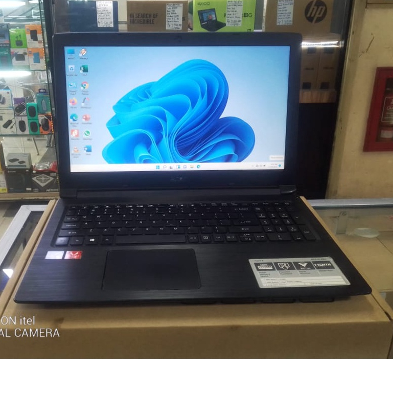 LAPTOP LEPTOP ACER AMD RYZEN 3 SSD 256 GB RAM 4GB 15 INCH WINDOWS11 SIAP PAKAI DESAIGN GAMING