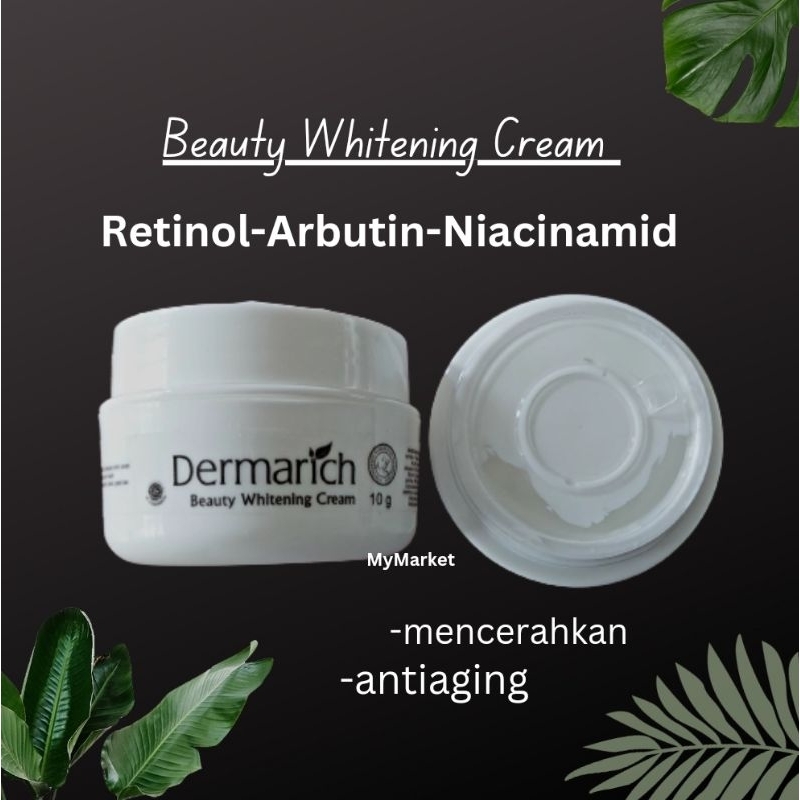 Dermarich Beauty Whitening Cream Pencerah Glowing