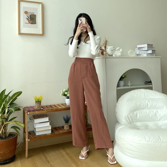 Harmony Pants - Celana Panjang Wanita Korea - Casual / Formal Pants