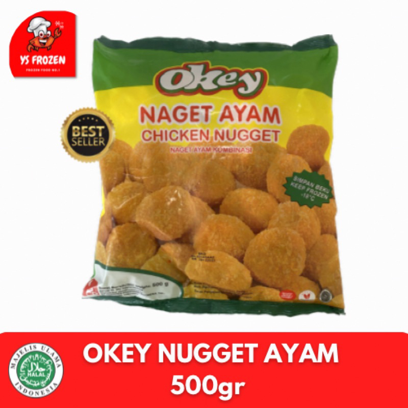 

OKEY NAGET AYAM 500gr / NUGGET AYAM OKEY / Frozen Food / YS Frozen Food / Frozen Food Palembang