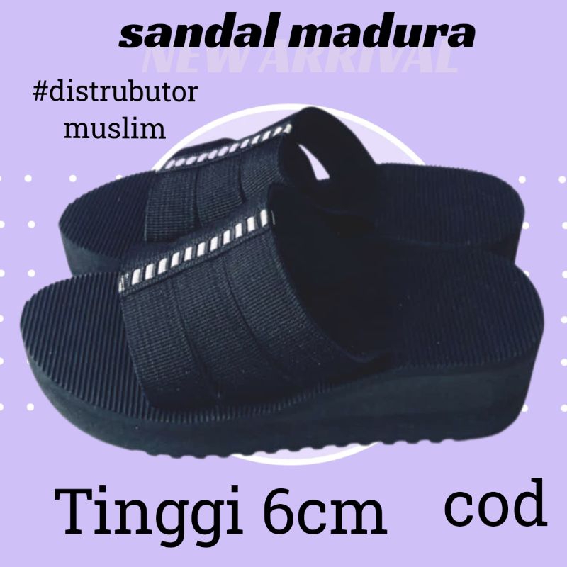 Sandal Madura Cewek Cantik Tinggi 6cm Size 35-42Harga Grosir Paling Murah langsung Pembuat Produksi