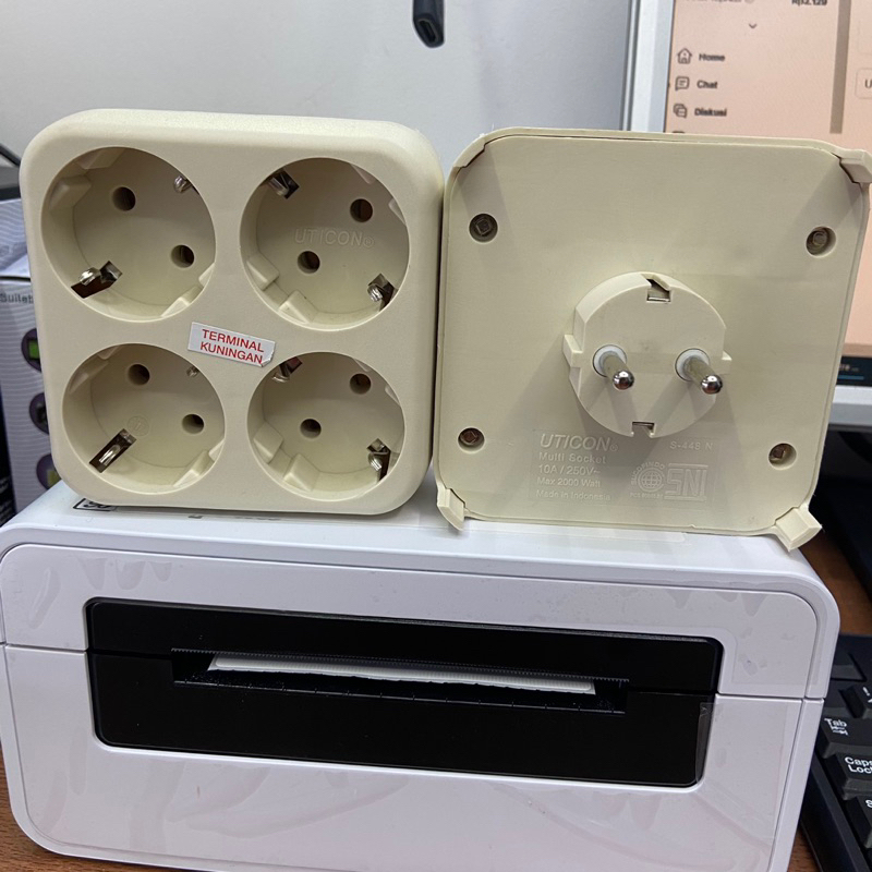 uticon steker stop kontak 4 port-S488 N
