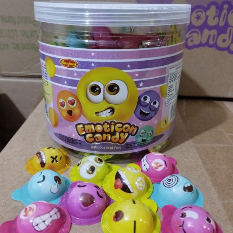 

ranjani emoticon candy 1 toples isi 100