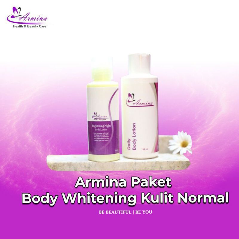 Armina Paket Body Whitening Kulit Normal / Pemutih Kulit / Hand Body Pemutih / Hand Body Malam / HB 