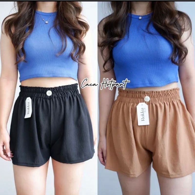 Caca Hot Pants Celana Pendek Wanita Crinkle Airflow