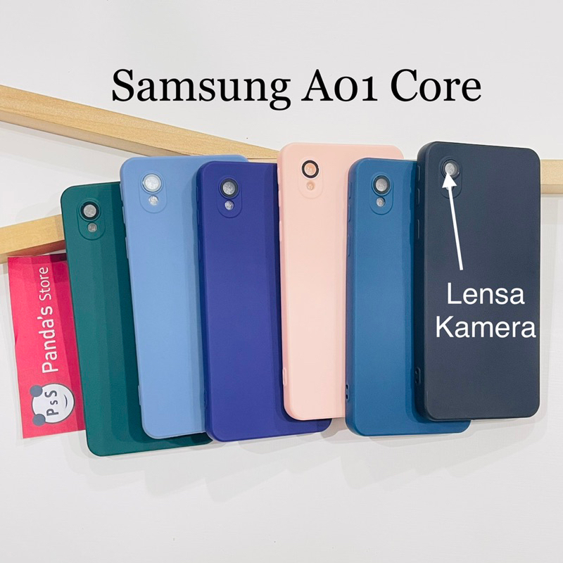 Case Samsung A01 Core Lenspro Makaron Full Color Softcase Pro Lensa