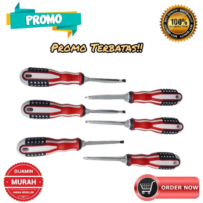 OBENG 2 WAY MULTI SIZE MOTIF USA AMERIKA OBENG PLUS OBENG BELIMBING PANJANG PENDEK