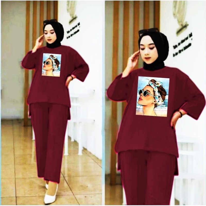 SET WANITA OVERSIZE DTF BANDO