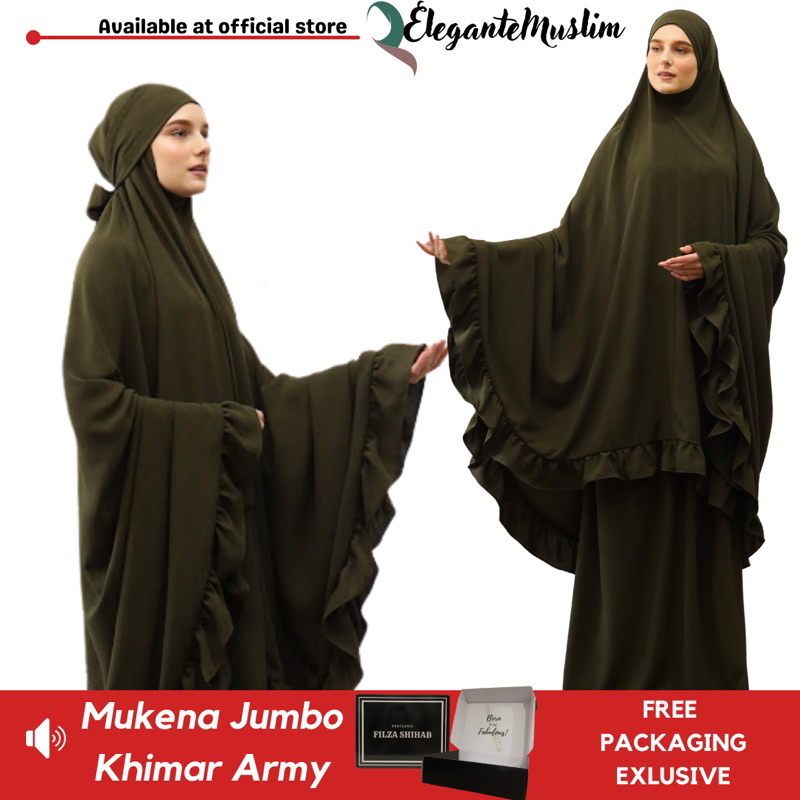 Mukena Bali Dewasa Jumbo Traveling Katun Jepang Set Renda Polos