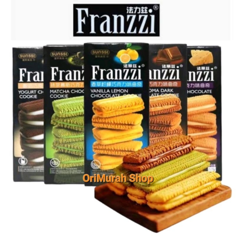 

Franzzi Cookie Biskuit Cheese Vanilla Lemon Matcha Yoghurt Dark Chocolate 115 Gram Sunssi Franzi Cookies Biscuit Kue Coklat Isi Krim Import Dus 115 gr