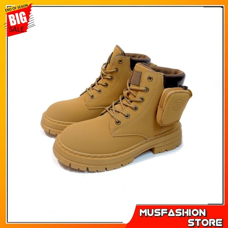 NADILASTUFF Sepatu Boot Boots Pouch Wanita Premium Terbaru Kekinian