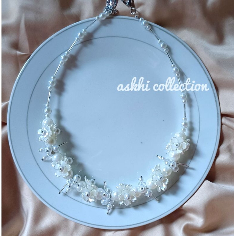 BEST SELLER | PREMIUM CRYSTAL BEADS NECKLACE / KALUNG HIJAB / KALUNG PESTA / KALUNG WISUDA