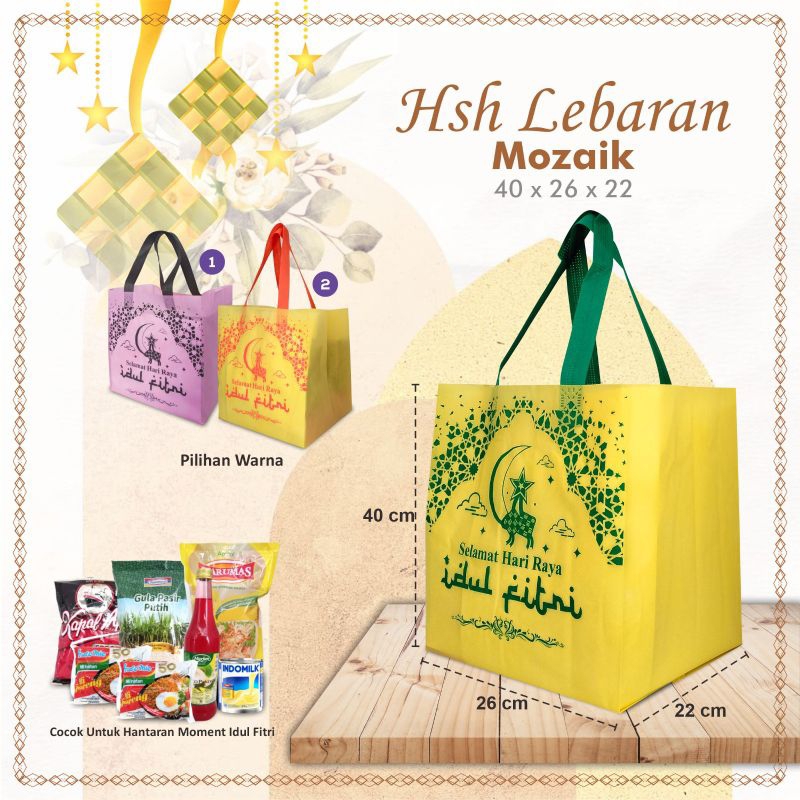 

TAS SPUNBOND LEBARAN 40X26X22 TAS SPUNBOND IDUL FITRI GOODIE BAG LEBARAN TAS PARCEL TAS BINGKISAN
