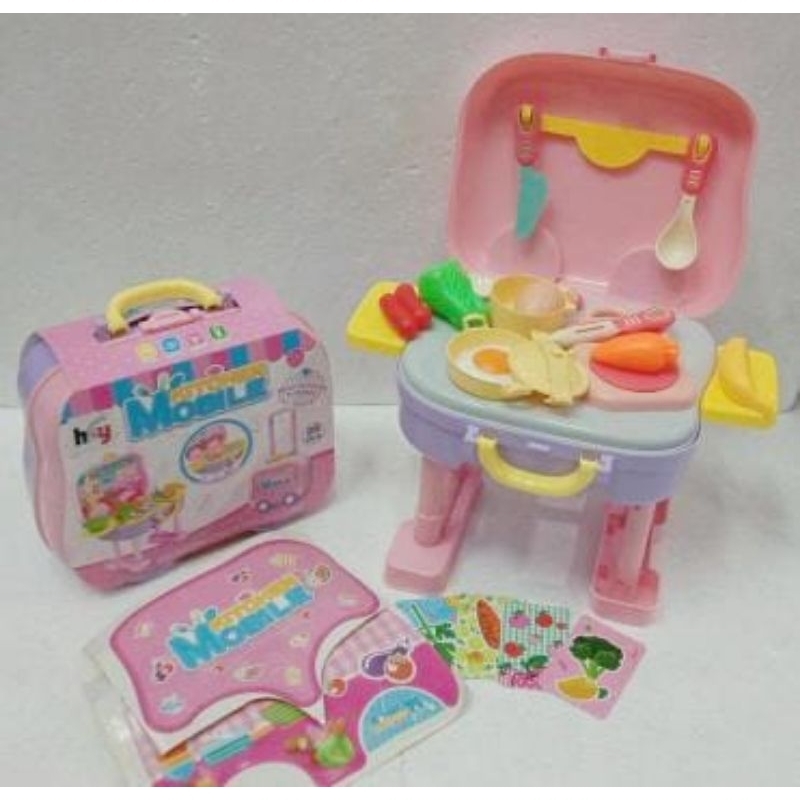 MAINAN EDUKASI ANAK KITCHEN SET KOPER KITCHEN WARE SET TERBARU