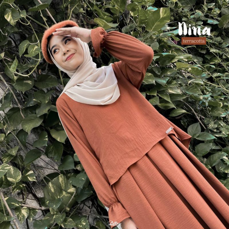 Nina dress by Larose moslem /dress crinkle airflow / dress Larose moslem