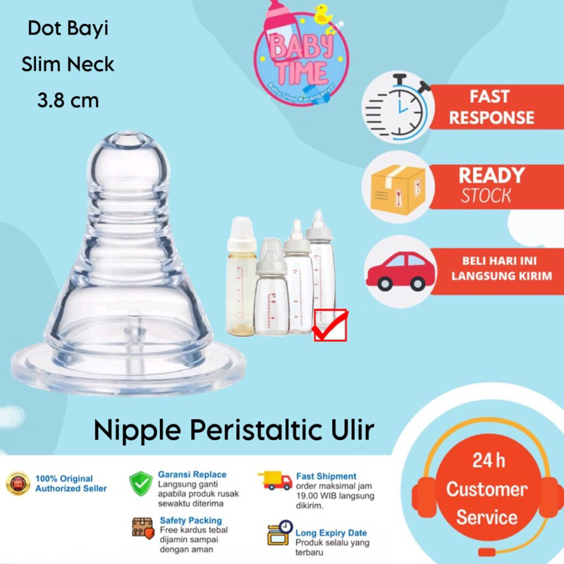 Silikon Dot Pengganti Pigeon BPA FREE Peristaltic Plus Standar / Slim Neck Nipple / dot ulir