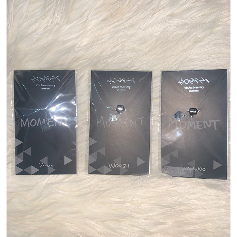 READY STOCK MERCH CHARM SEVENTEEN ANNIVERSARY 7th WONWOO WOOZI VERNON FULLSET SEALED