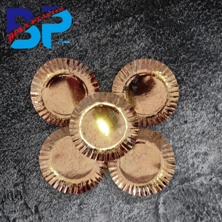 PIRING KERTAS GOLD KUE ULANG TAHUN/garpu kue plastik royal ultah