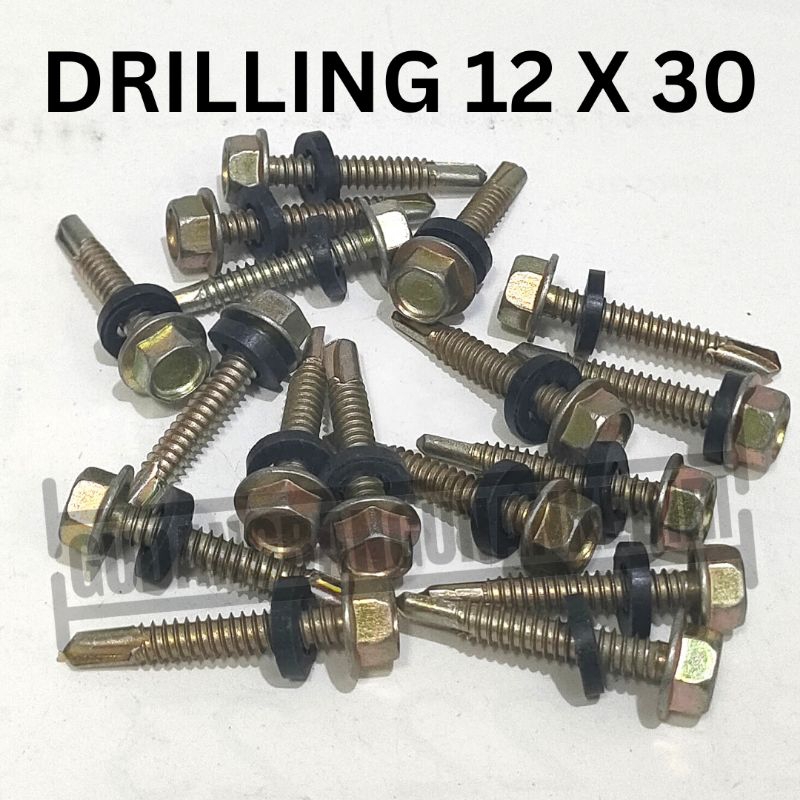 drilling 12 x 30 per pack 450pcs self drilling screw baut roofing kuning 12 x 30 drilling 12x30 panda