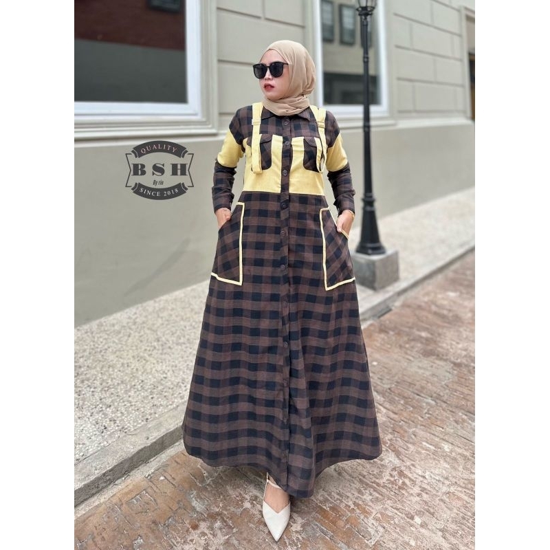 wirda dress by bsh - gamis termurah