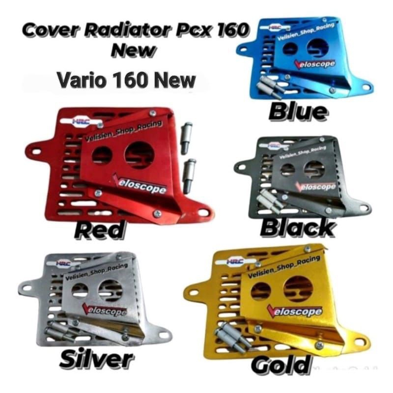 COVER RADIATOR VALOSCOPE VARIO 160 NEW 2022 PCX NEW TUTUP RADIATOR VELO SCOPE PCX NEW 160 VARIO NEW 160 COVER TUTUP RADIATOR SCOP ALUMUNIUM PLUS BAUT BOSH PNP