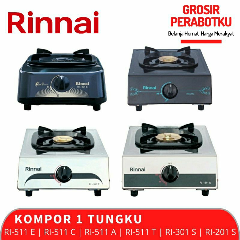 Rinnai Kompor Gas 1 Tungku RI 511E RI 511C RI 511A RI 511T RI 301 S RI 201 S