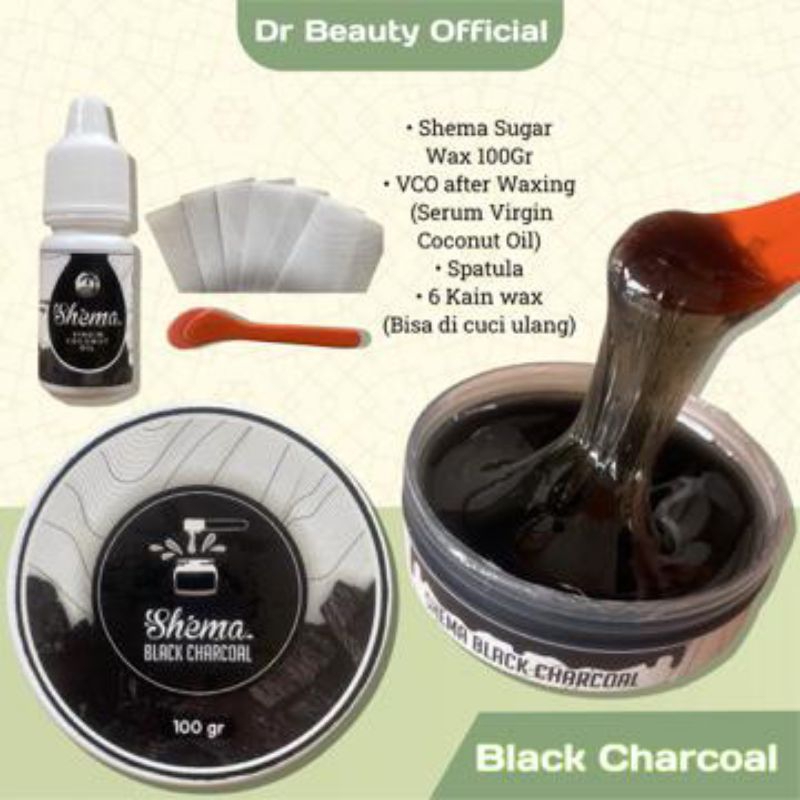 [Paket Lengkap] SHEMA Sugar Waxing Premium Free Serum VCO (After Wax) + Spatula + Kain Wax Paket Lengkap Waxing / Penghilang Bulu Ketiak Kaki Tangan