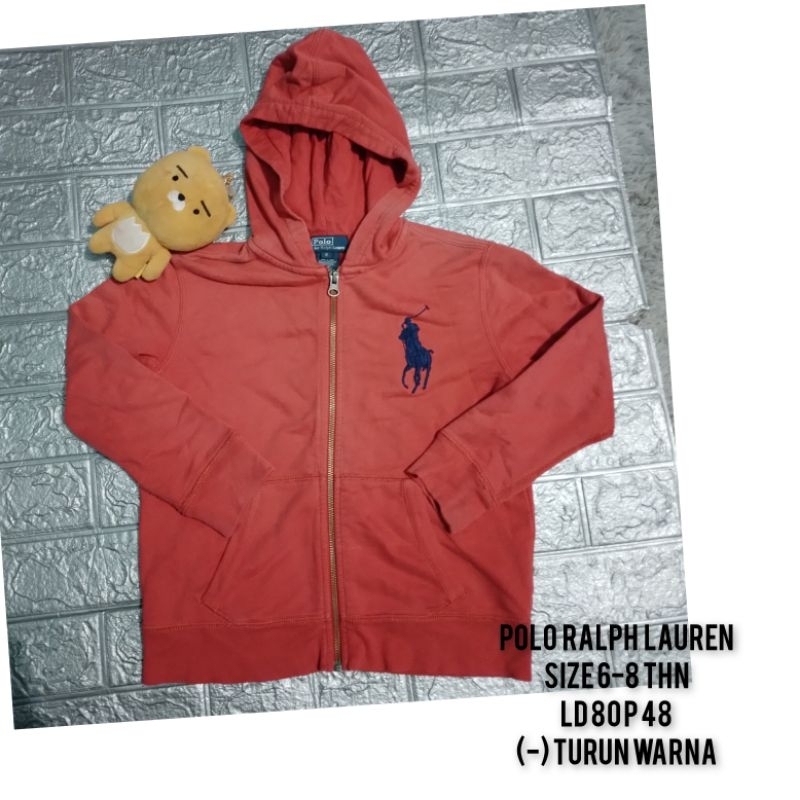 preloved jaket anak hoodie ralph lauren
