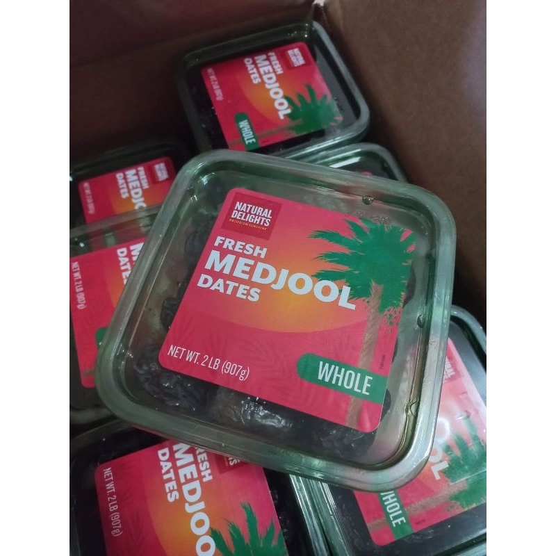 

FRESH MEDJOOL DATES (KURMA MERK NATURAL DELIGHT TERKENAL, MURAH) 907GR