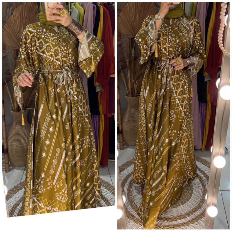 Gamis Dior Silk / Abaya Saudi / Abaya Saudia / Kaftan Saudi / Abaya Arab / Abaya Hitam / Abaya Murah