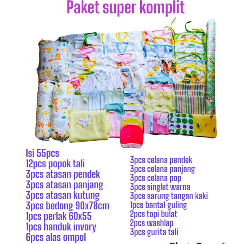 Paket Perlengkapan Bayi Baru Lahir Newborn Murah , Super Komplit/TERLENGKAP isi 27,44,55 Pcs