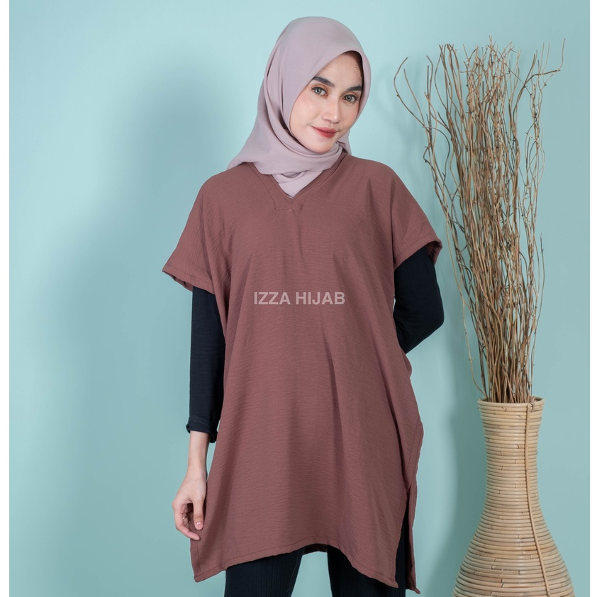 Long Square Nagita Crinkle Airflow Tunik Crinkle Atasan Crinkle Wanita | long square nagita | long square nagita jumbo | long square nagita panjang | long square nagita jumbo ld 140 | TUNIC NAGITA BLOUSE| LONG SQUARE CRINKLE AIRFLOW