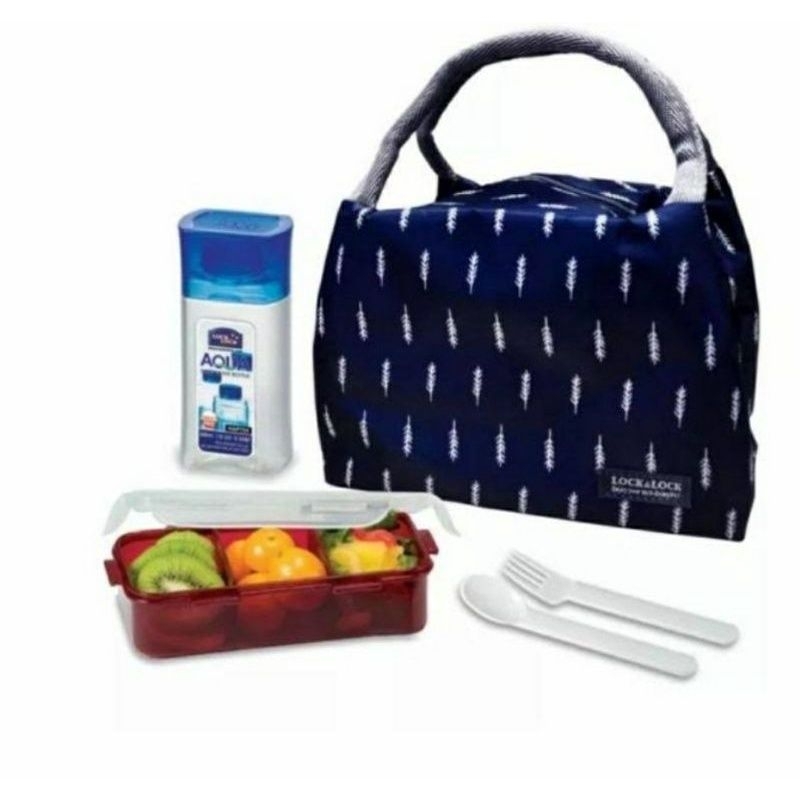 Lock N Lock Lunch Box Set New Lunch Bag Kotak Makan Set Bebas BPA