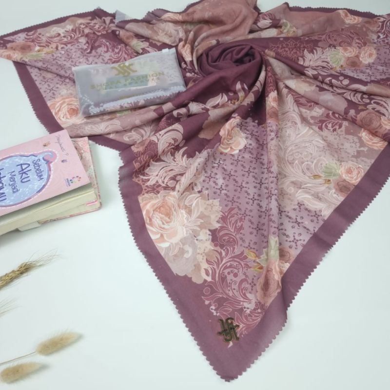 Higt Quality Segi Empat Amani series  | Jilbab Voal Scarf Super Digital Printing