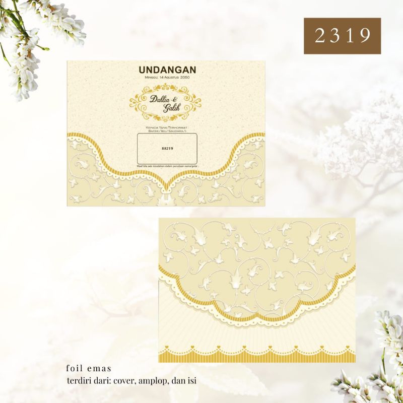 Blangko Undangan - Undangan Pernikahan - Undangan Murah - Blangko Undangan Kosong - ERBA 2319
