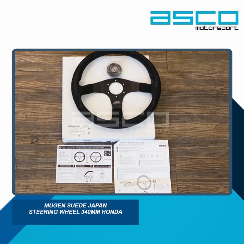 Mugen Suede Japan Steering Wheel 340mm Honda