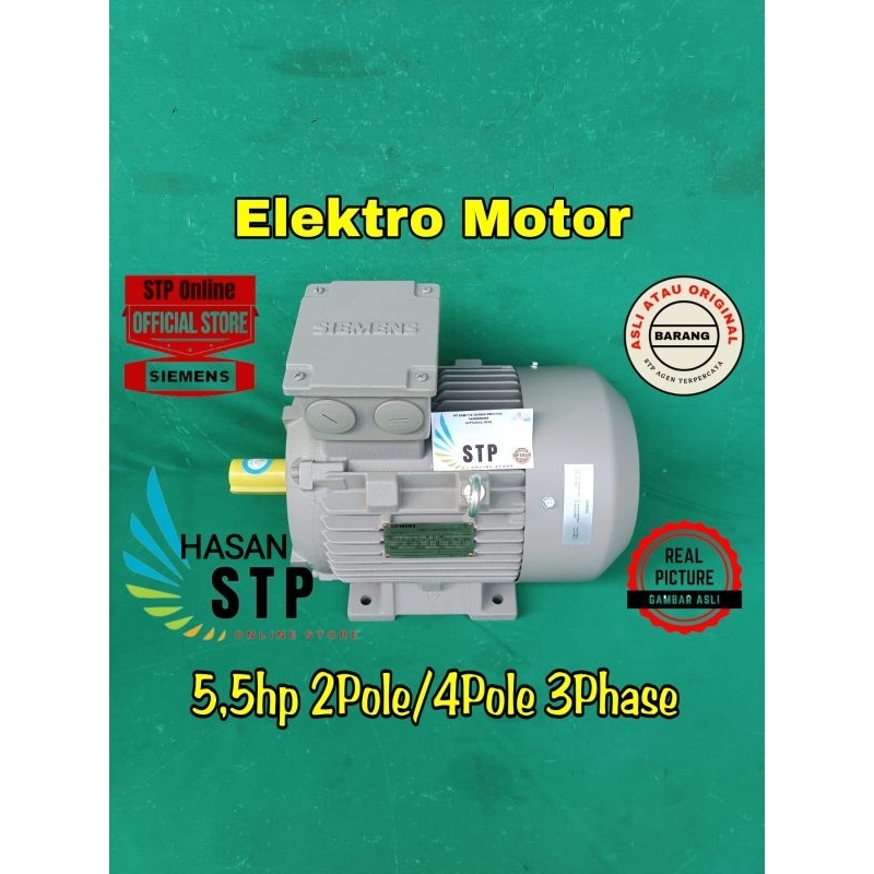DINAMO ATAU ELEKTRO MOTOR 5,5HP SIEMENS 2pole atau 4pole 3phase