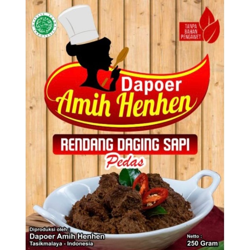 

Rendang Daging Sapi Pedas 150gram Dapoer Amih Henhen, Makanan Khas Indonesia