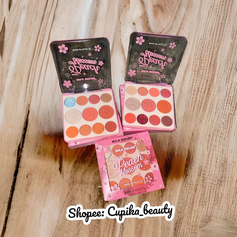 serba serbi eyeshadow palette mila color || pallete eyeshadow milla color || watermelon || peach blush on